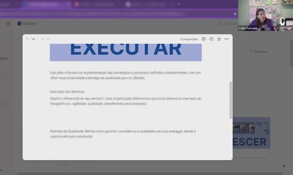 Live de carla toscano para a comunidade ctrl+t sobre execução de estratégias na fotografia